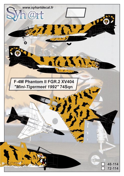 Syhart Decal SY48114 1:48 Phantom II FGR.2 Tigermeet 1992