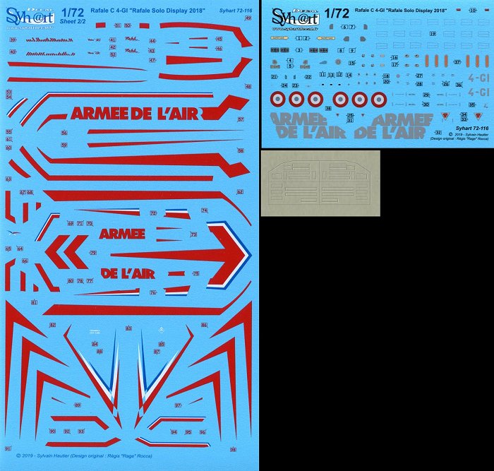 Syhart Decal SY48116 Rafale C Solo Display 2018 1:48