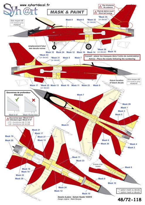 Syhart Decal SY48118 F-16AM Dannebrog 800 Years 1:48