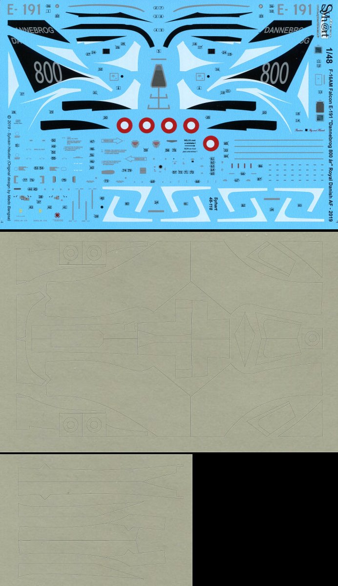 Syhart Decal SY48118 F-16AM Dannebrog 800 Years 1:48