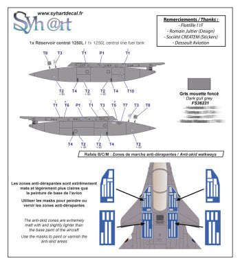 Syhart Decal SY48125 1:48 Dassault Rafale M "100 ans Flottille 11F" 2019
