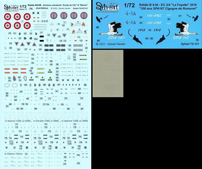 Syhart Decal SY48131 1:48 Dassault Rafale B 4-IA "100 years SPA167