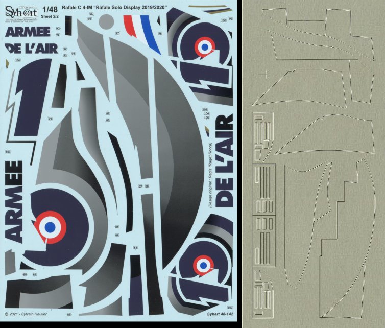 Syhart Decal SY48142 1:48 Dassault Rafale C 4-IM "10 years Rafale Solo Display"