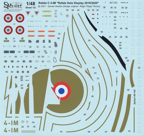 Syhart Decal SY48142 1:48 Dassault Rafale C 4-IM "10 years Rafale Solo Display"