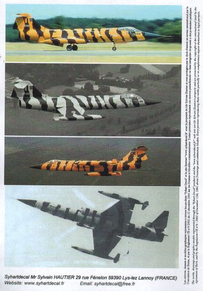 Syhart Decal SY72067 F-104G Starfighter Tigermeet 1978 1:72