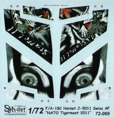 Syhart Decal SY72069 F/A-18C Swiss NATO Tigermeet 2011 1:72
