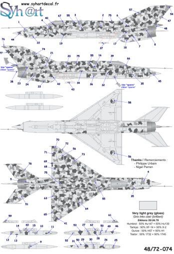 Syhart Decal SY72074 MiG-21MF Splinter Camo Czech AF 1:72