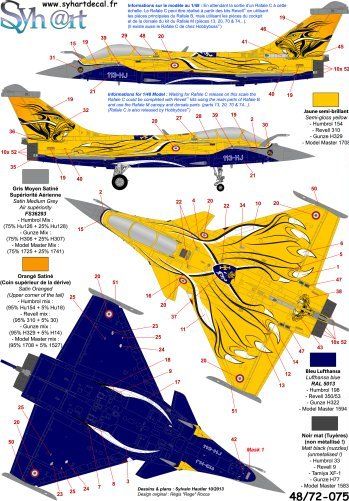 Syhart Decal SY72075 Rafale C Tigermeet 2013 EC1/7 1:72
