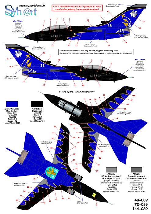 Syhart Decal SY72089 Tornado IDS 40 Jahre JBG-38 1:72