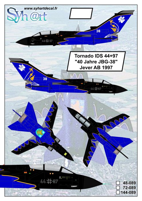 Syhart Decal SY72089 Tornado IDS 40 Jahre JBG-38 1:72