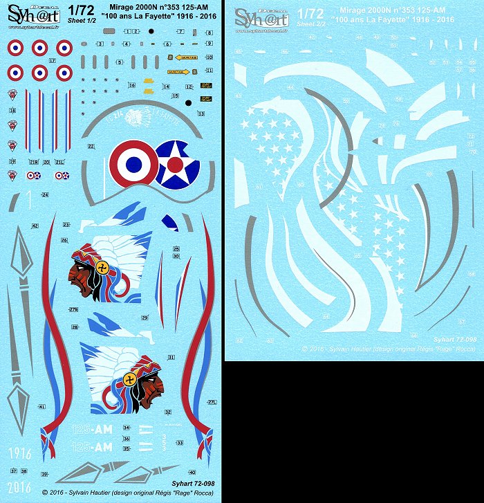 Syhart Decal SY72098 Mirage 2000N 100 Years EC 2/4 1:72