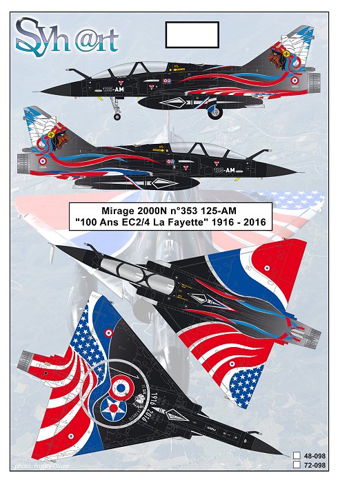 Syhart Decal SY72098 Mirage 2000N 100 Years EC 2/4 1:72