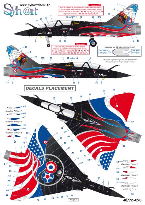Syhart Decal SY72098 Mirage 2000N 100 Years EC 2/4 1:72