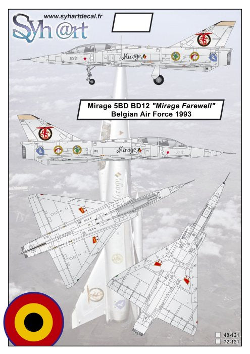 Syhart Decal SY72121 Mirage 5BD Farewell Belgian AF 1:72