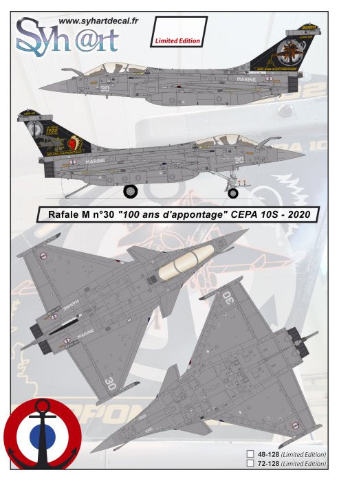 Syhart Decal SY72128 1:72 Rafale M 100 Years Arrested Landing