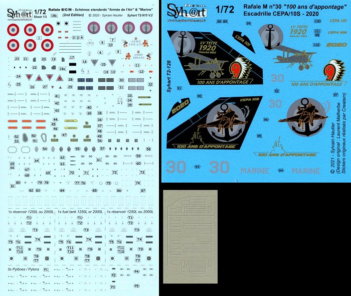Syhart Decal SY72128 1:72 Rafale M 100 Years Arrested Landing