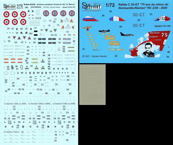 Syhart Decal SY72133 1:72 Rafale C 75 Years Normandie-Niemen