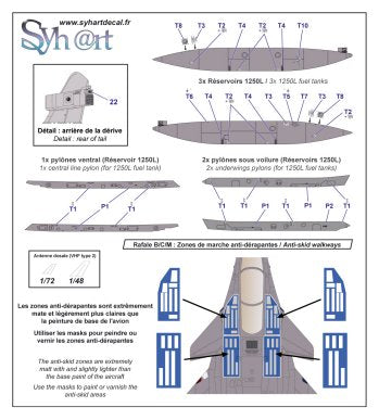 Syhart Decal SY72134 Rafale C 10 Years in UAE EC 1/7 1:72