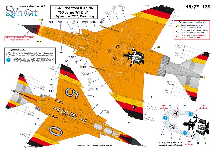 Syhart Decal SY72135 F-4F & Tornado 50 Jahre WTD-61 1:72