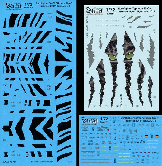 Syhart Decal SY72137 1:72 Eurofighter Typhoon 30+09 "Bronze Tiger