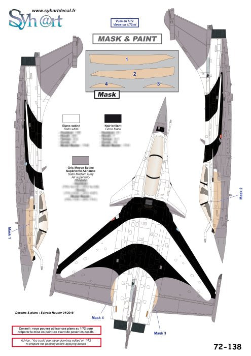 Syhart Decal SY72138 Rafale C Tigermeet 2012 EC 5/330 1:72