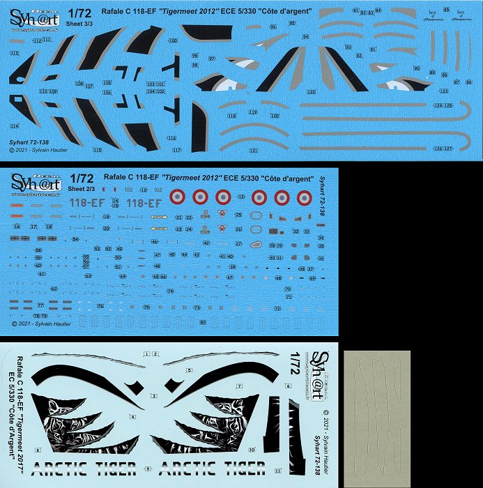 Syhart Decal SY72138 Rafale C Tigermeet 2012 EC 5/330 1:72