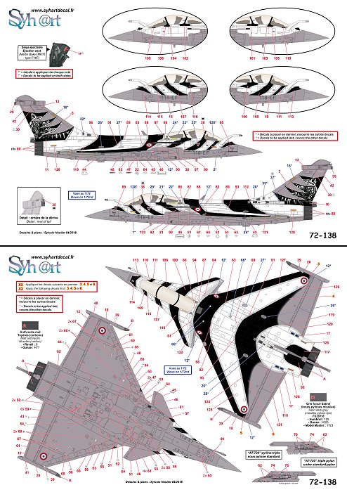 Syhart Decal SY72138 Rafale C Tigermeet 2012 EC 5/330 1:72