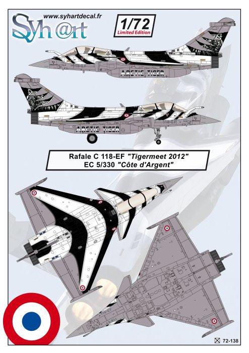 Syhart Decal SY72138 Rafale C Tigermeet 2012 EC 5/330 1:72