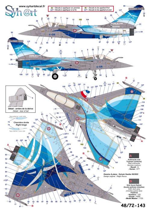 Syhart Decal SY72143 Rafale C Solo Display 2021 1:72