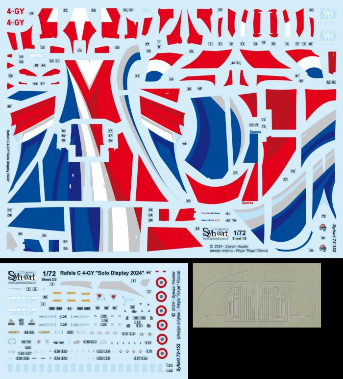 Syhart Decal SY72152 1:72 Dassault Rafale C 4-GY "Rafale Solo Display 2024"