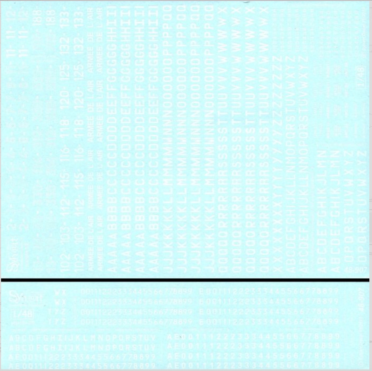 Syhart Decal SY72907W 1:72 French AF White Serials 1995-2010