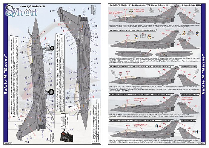 Syhart SY72915V2 1:72 Rafale B/C/M standard markings (AdA & Navy)