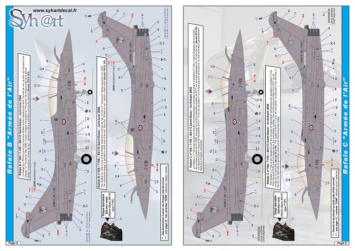 Syhart SY72915V2 1:72 Rafale B/C/M standard markings (AdA & Navy)