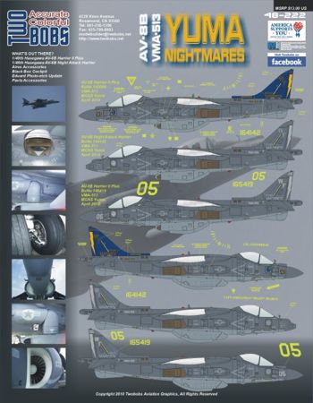 Two Bobs TB48222 1:48 McDonnell-Douglas AV-8B Harrier Yuma Nightmares