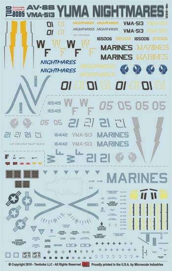 Two Bobs TB48222 1:48 McDonnell-Douglas AV-8B Harrier Yuma Nightmares