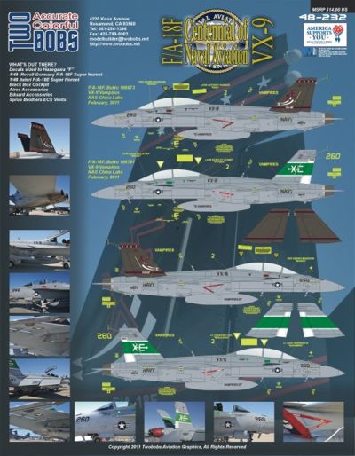 Two Bobs TB48232 1:48 Boeing F/A-18F Super Hornet VX-9 Vampires CoNA