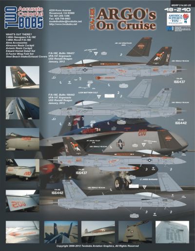 Two Bobs TB48240 1:48 Boeing F/A-18E VFA-147 Argos on Cruse