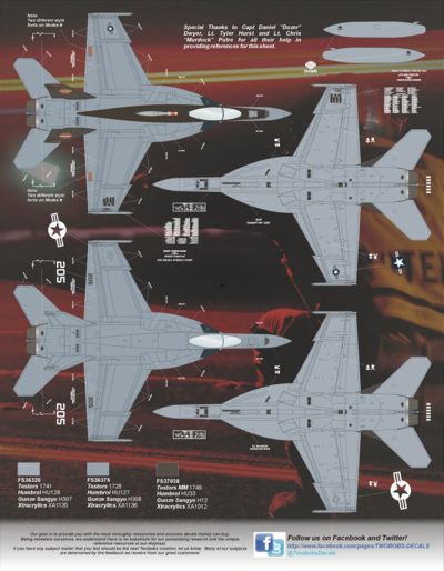 Two Bobs TB48240 1:48 Boeing F/A-18E VFA-147 Argos on Cruse