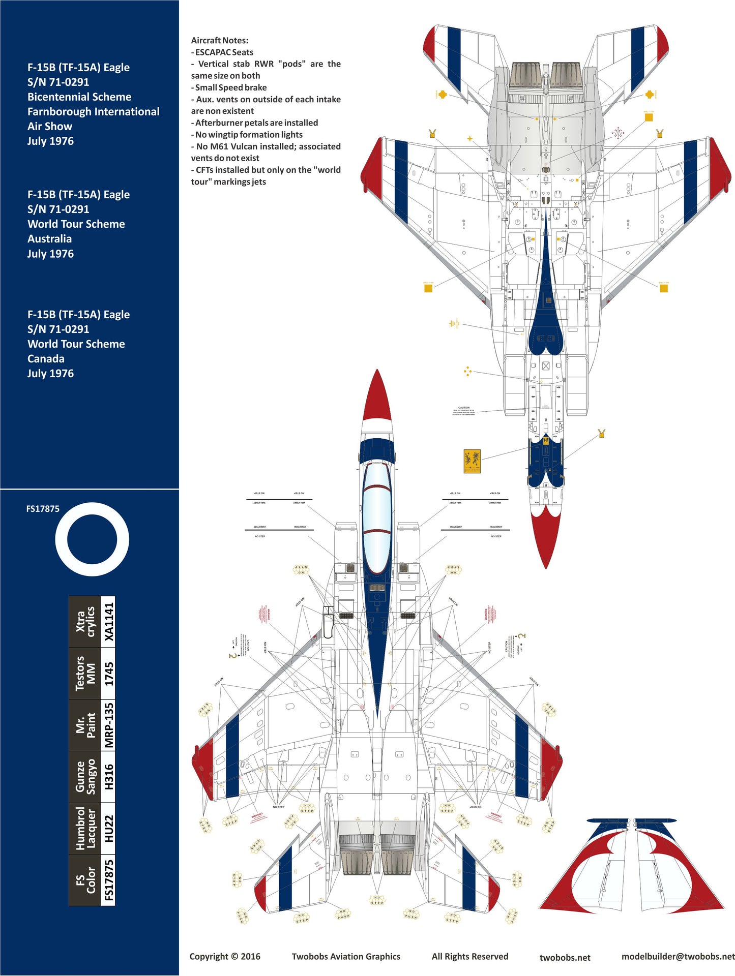 Two Bobs TB48253 1:48 McDonnell TF-15A Bicentennial Eagles