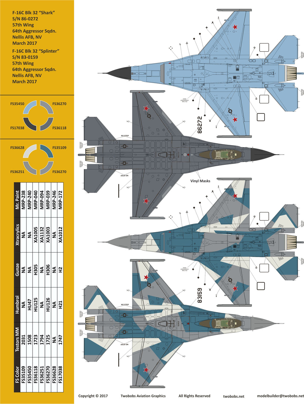 Two Bobs TB48256 F-16C Baby Got Fullback Aggressors 1:48