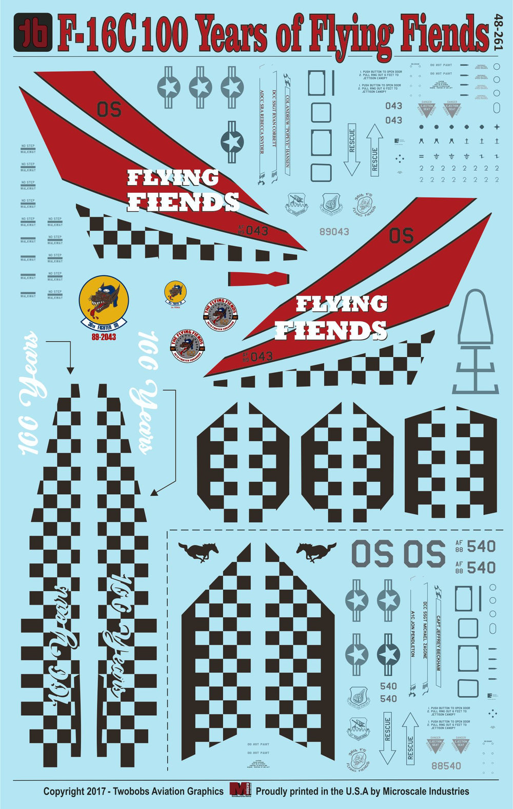 Two Bobs TB48261 1:48 Lockheed-Martin F-16C 100 Years of Flying Fiends