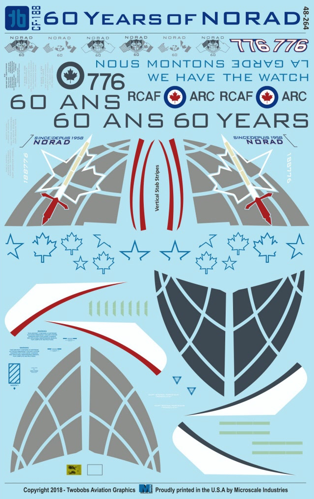 Two Bobs TB48264 1:48 McDonnell-Douglas CF-188 60 Years of NORAD Demo Hornet