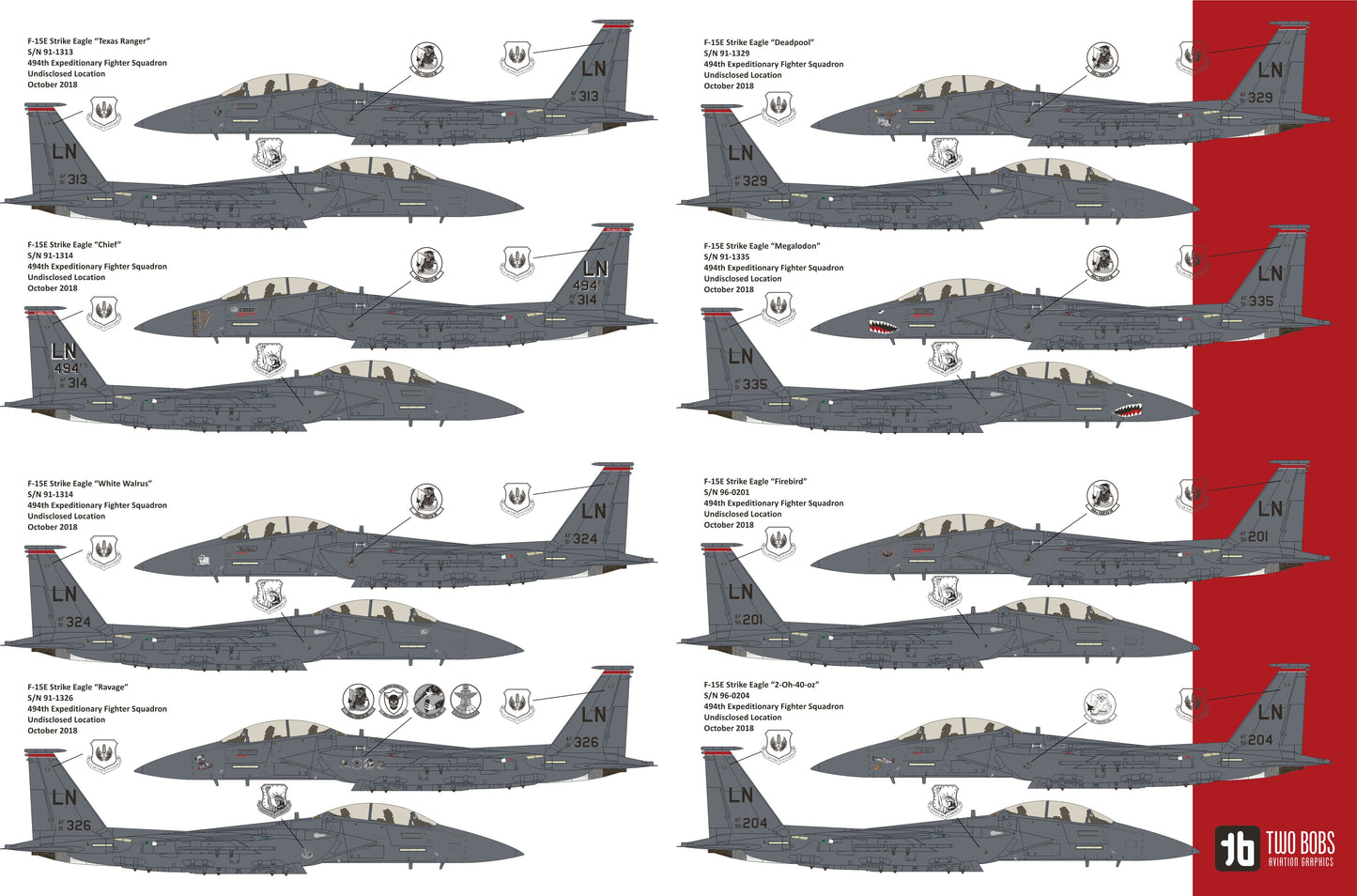 Two Bobs TB48265 1:48 McDonnell F-15E Eagle Maximum Effort Eagles