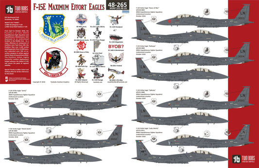 Two Bobs TB48265 1:48 McDonnell F-15E Eagle Maximum Effort Eagles