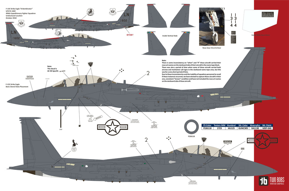 Two Bobs TB48265 1:48 McDonnell F-15E Eagle Maximum Effort Eagles