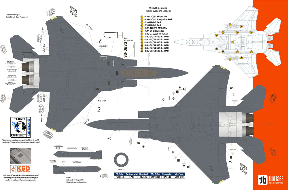 Two Bobs TB48267 F-15E Strike Eagle Nose Art Mountain Home AFB 1:48