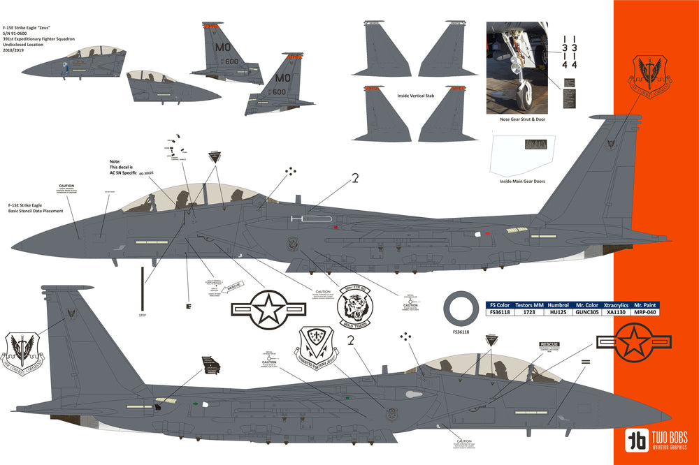 Two Bobs TB48267 F-15E Strike Eagle Nose Art Mountain Home AFB 1:48