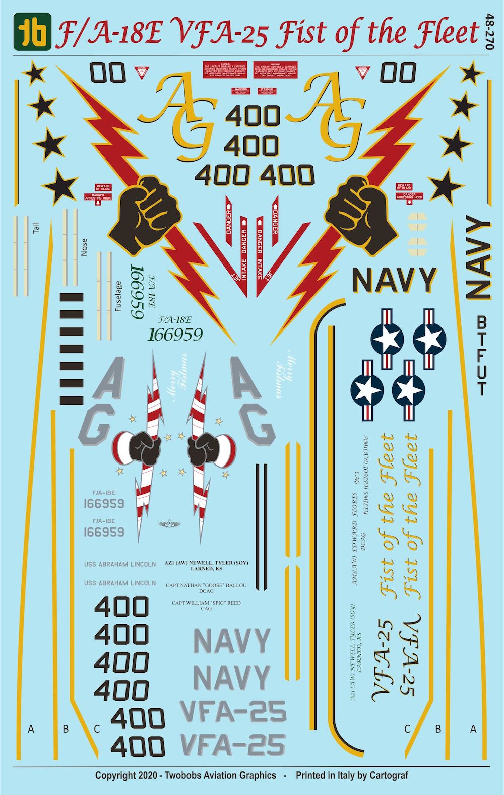 Two Bobs TB48270 1:48 Boeing F/A-18E VFA-25 Fist of the Fleet