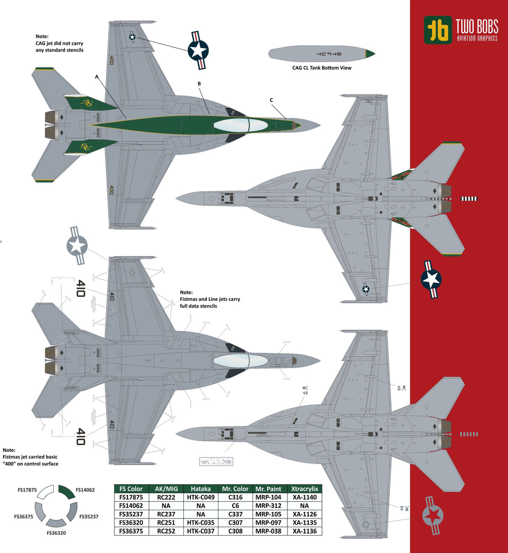Two Bobs TB48270 1:48 Boeing F/A-18E VFA-25 Fist of the Fleet