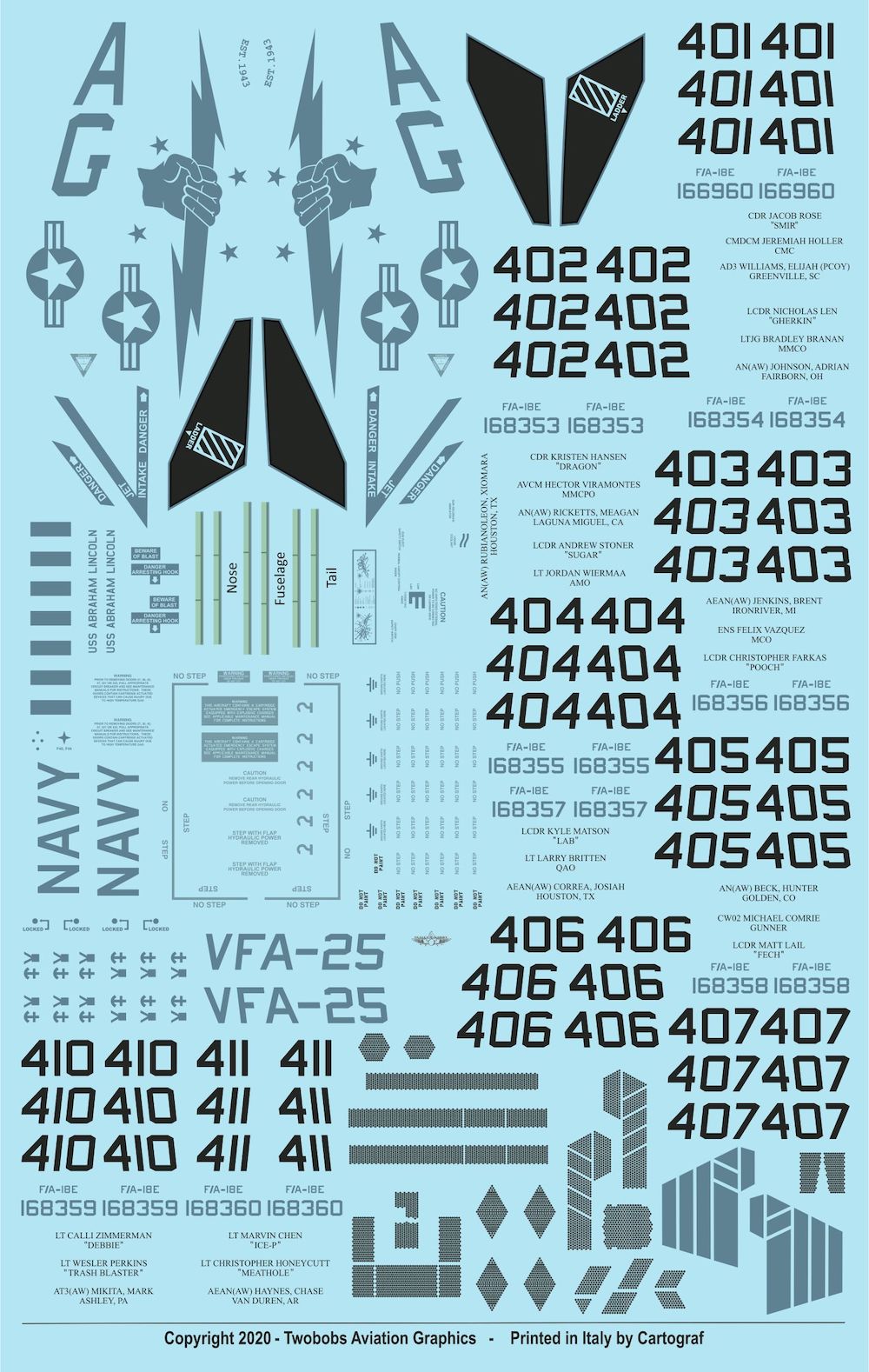 Two Bobs TB48270 1:48 Boeing F/A-18E VFA-25 Fist of the Fleet